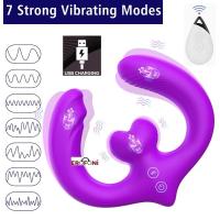 Erofoni LS-0466 Uzaktan Kumandalı Çiftlere Özel 3 Motorlu Usb Şarjlı Su Geçirmez Teknolojik Titreşimli Vibratör