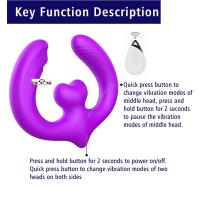 Erofoni LS-0466 Uzaktan Kumandalı Çiftlere Özel 3 Motorlu Usb Şarjlı Su Geçirmez Teknolojik Titreşimli Vibratör