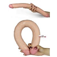 Erofoni LS-052 Ultra Süper Realistik 46 CM Çift Taraflı Ve Çift Başlı Yapay Gerçekçi Dildo Penis