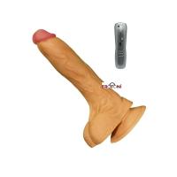 Erofoni LS-058-V Süper Realistik 19 CM Titreşimli İnce Yapılı Vantuzlu Gerçekçi Yapay Vibratör Penis