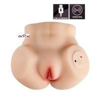 Erofoni LS-0608 Usb Şarjlı 22 CM İnleme Sesli 2.5 KG Kulaklıklı 2 İşlevli Titreşimli Yapay Suni Vajina Kadın Kalça Mastürbatör