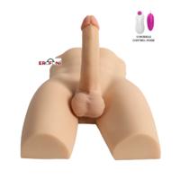 Erofoni LS-0716 Büyük Boy 35 Cm 5 KG Realistik 17 Cm Yapay Dildo Penisli Titreşimli 2 Işlevli Anüslü Erkek Kalça