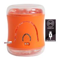Erofoni LS-0811-ORANGE Usb Şarjlı Süper Jel Doku Realistik 10 Mod Hız Titreşimli Yapay Suni Vajina Mastürbatör
