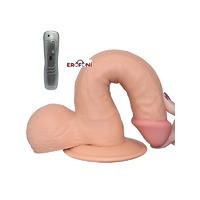 Erofoni LS-093-V Ultra Süper Realistik 23 CM Titreşimli Vantuzlu Gerçekçi Yapay Vibratör Penis