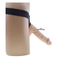 Erofoni LS-130-K605 Süper Realistik 21 cm Belden Bağlamalı Yapay Kalın İri Başlı Takma Strapon Dildo Penis