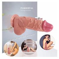 Erofoni LS-164 Ultra Süper Realistik 24 CM Vantuzlu Kalın Büyük Dev Dildo Penis