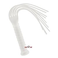 Erofoni LS-17073-BEYAZ Profesyonel Beyaz 40 Cm Silikon Fetiş Kamçı Kırbaç