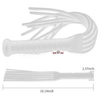 Erofoni LS-17073-BEYAZ Profesyonel Beyaz 40 Cm Silikon Fetiş Kamçı Kırbaç