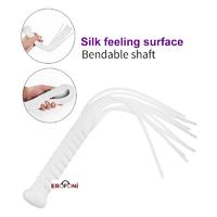 Erofoni LS-17073-BEYAZ Profesyonel Beyaz 40 Cm Silikon Fetiş Kamçı Kırbaç