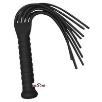Erofoni LS-17073-SİYAH Profesyonel Siyah 40 Cm Silikon Fetiş Kamçı Kırbaç