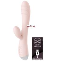 Erofoni LS-18025 Usb Şarjlı 20 CM Çift Motorlu Teknolojik 10 Hız Titreşimli Uyarıcılı White Rabbit Tavşan Vibratör
