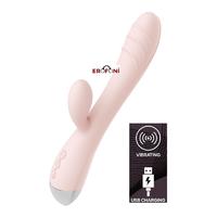 Erofoni LS-18025 Usb Şarjlı 20 CM Çift Motorlu Teknolojik 10 Hız Titreşimli Uyarıcılı White Rabbit Tavşan Vibratör