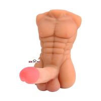 Erofoni LS-2102 Ultra Süper Realistik 20 Cm Realistik 14 Cm Penisli Anüslü Titreşimli Mini Erkek Vücut Dildo
