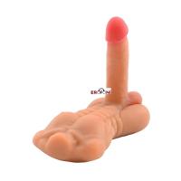Erofoni LS-2102 Ultra Süper Realistik 20 Cm Realistik 14 Cm Penisli Anüslü Titreşimli Mini Erkek Vücut Dildo