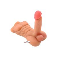 Erofoni LS-2102 Ultra Süper Realistik 20 Cm Realistik 14 Cm Penisli Anüslü Titreşimli Mini Erkek Vücut Dildo