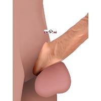Erofoni LS-213 Ucu 5 Cm Dolgulu 18 CM Süper Realistik Uzatmalı Penis Kılıfı