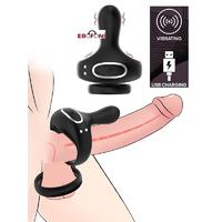 Erofoni LS-24028 Usb Şarjlı Anal Vajinal Klitoral Uyarıcı Teknolojik 10 Adet Titreşimli Medikal Silikon Penis Halkası