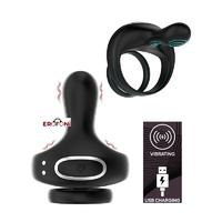 Erofoni LS-24028 Usb Şarjlı Anal Vajinal Klitoral Uyarıcı Teknolojik 10 Adet Titreşimli Medikal Silikon Penis Halkası