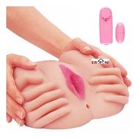 Erofoni LS-3009 Ultra Süper Realistik 2 İşlevli 22 CM Suni Yapay Vajina ve Anüs Mastürbatör