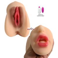 Erofoni LS-9016 Ultra Süper Realistik 3 İşlevli Titreşimli Yapay Suni Vajina Anüs Ağız Mastürbatör