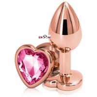 Erofoni LS-JS-53-3 Paslanmaz Alüminyum Alaşımlı 9 Cm Çelik Metal Taşlı Gold Anal Gevşetici Alıştırıcı Large Plug
