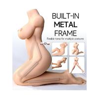 Erofoni LS-KO-02 Büyük Boy 90 Cm Pozisyon Alabilir 10 KG İskeletli 2 İşlevli Usb Şarjlı Titreşimli Realistik Torso Manke