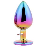 Erofoni LS-KO-P002 Paslanmaz Süper Aliminyum Alaşım 7 CM Çelik Metal Çok Renkli Anal Alıştırıcı Genişletici Small Plug