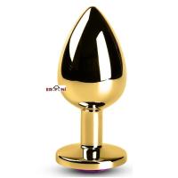Erofoni LS-KO-P005 Paslanmaz Alüminyum Alaşım 8 Cm Çelik Metal Gold Anal Alıştırıcı Genişletici Medium Plug