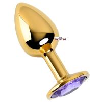 Erofoni LS-KO-P005 Paslanmaz Alüminyum Alaşım 8 Cm Çelik Metal Gold Anal Alıştırıcı Genişletici Medium Plug