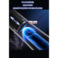 Erofoni LS-KO202-B Telefon Kontrollü Usb Şarjlı 22 Cm Emişli Titreşimli Otomatik Vakumlu 3 in 1 Mastürbatörlü Akıllı Penis Pompası