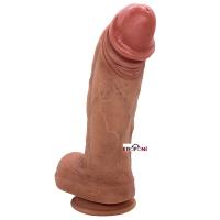 Erofoni LS-M167 Özel Seri Çift Katmanlı 29 CM Kalın Premium 3D Ultra Süper Realistik Dev Dildo Penis