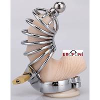 Erofoni LS-S19 Profesyonel Tasarım Paslanmaz Alüminyum Çelik Penis Kafesi ve Penis Kilidi Cage