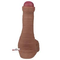 Erofoni LS-ZT-106 Çift Katmanlı İçi Boş 16 CM Ultra Süper Realistik Medikal Silikon Penis Kılıfı