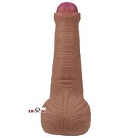 Erofoni LS-ZT-106 Çift Katmanlı İçi Boş 16 CM Ultra Süper Realistik Medikal Silikon Penis Kılıfı
