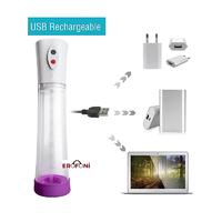 Erofoni LS063B Yeni Nesil Usb Şarjlı 20 CM Otomatik Vakumlu Penis Pompası + 3 Giriş Başlığı