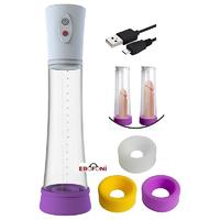 Erofoni LS063W Yeni Nesil Usb Şarjlı 20 CM Otomatik Vakumlu Penis Pompası + 3 Giriş Başlığı