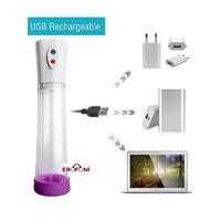Erofoni LS063W Yeni Nesil Usb Şarjlı 20 CM Otomatik Vakumlu Penis Pompası + 3 Giriş Başlığı