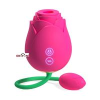 Erofoni LS21-0421-01 Usb Şarjlı Klitoris Emici ve Teknolojik 10 Hız Titreşimli Çift Motorlu Realistik Rose Gül Vibratör