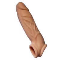 Erofoni LS518-C Ucu 4 CM Dolgulu Süper Ultra Realistik 14 CM Uzatmalı Penis Kılıfı