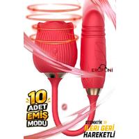 Erofoni N-202103 Otomatik İleri Geri Hareketli Emiş Modlu Titreşimli Usb Şarjlı Süper Teknolojik Rose Gül Vibratör
