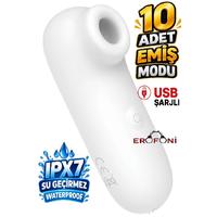 Erofoni N-202225 Usb Şarjlı Otomatik 10 Mod Klitoral Emiş ve Titreşimli 10 CM Süper Teknolojik Su Geçirmez Vibratör