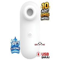 Erofoni N-202225 Usb Şarjlı Otomatik 10 Mod Klitoral Emiş ve Titreşimli 10 CM Süper Teknolojik Su Geçirmez Vibratör