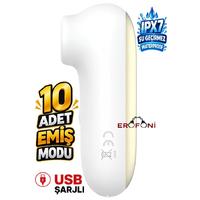Erofoni N-202225 Usb Şarjlı Otomatik 10 Mod Klitoral Emiş ve Titreşimli 10 CM Süper Teknolojik Su Geçirmez Vibratör