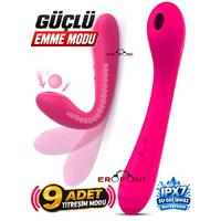Erofoni N-S247 Usb Şarjlı Otomatik Klitoral Emiş ve 9 Mod Titreşimli BÜkülebilir 21 CM Su Geçirmez Teknolojik Vibratör