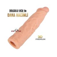 Erofoni S-0903 Ultra Süper Realistik Ucu 5 CM Dolgulu 18 CM Uzatmalı Penis Kılıfı