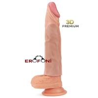 Erofoni S-0903 Ultra Süper Realistik Ucu 5 CM Dolgulu 18 CM Uzatmalı Penis Kılıfı