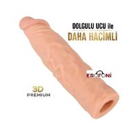Erofoni S-0903 Ultra Süper Realistik Ucu 5 CM Dolgulu 18 CM Uzatmalı Penis Kılıfı