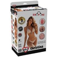 Erofoni S-1604 İnleme Sesli Titreşimli Realistik Yapay Ve Suni Vajinalı Sarı Saçlı Şişme Bebek Manken