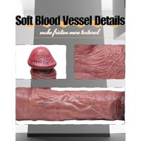 Erofoni S-185013 Özel Seri 20.4 CM Premium 3D Gerçekçi Model Çift Katmanlı Ultra Süper Realistik Vantuzlu Dildo Penis