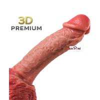 Erofoni S-185014 Özel Seri 20 CM Platinum 3D Gerçekçi Model Çift Katmanlı Ultra Süper Realistik Vantuzlu Dildo Penis